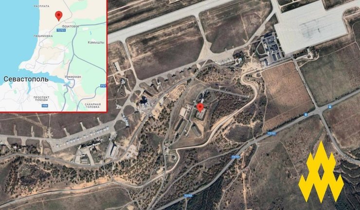 Расположение ракетного склада в Бельбеке