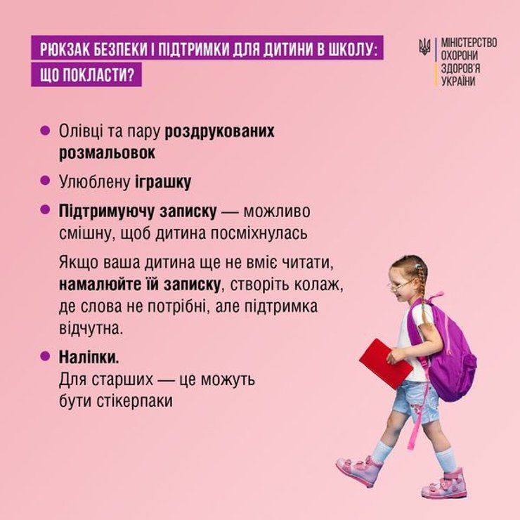 Обучение во время войны, рюкзак безопасности школьника