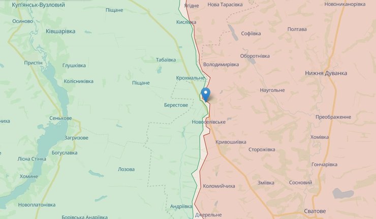 Ділянка фронту під Сватовим на Луганщині станом на 10 жовтня 2023 року