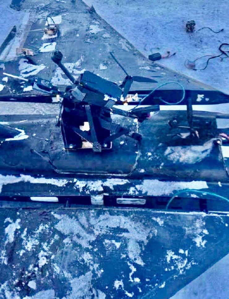 Фото корпуса "Шахед" с обломком другого FPV-дрона