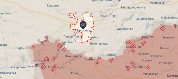 Ситуация на Покровском направлении по состоянию на 20 января
