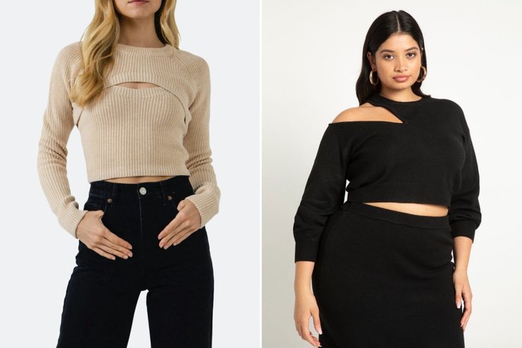 свитер, вырез, модный свитер