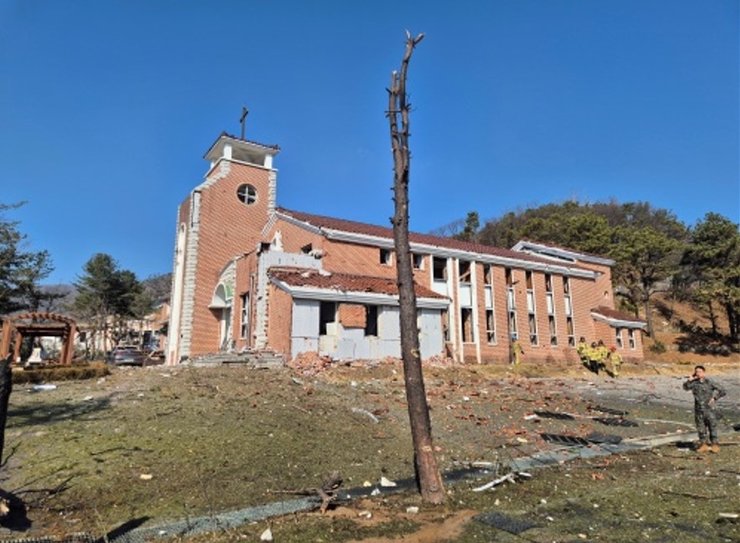 разрушения в Южной Корее