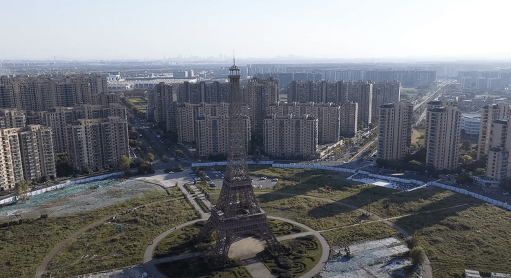 Тяньдучэн, город-призрак, заброшенный город в Китае, копия Парижа, путешествия, блогер посетил заброшенный город, Париж в Китае