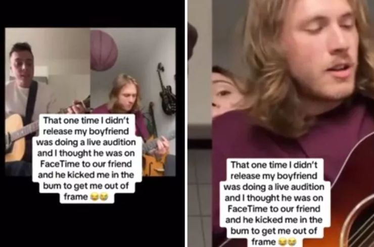 Молодий чоловік під час співбесіди потрапив у незручну ситуацію, його кохана влізла у кадр й почала танцювати сальсу