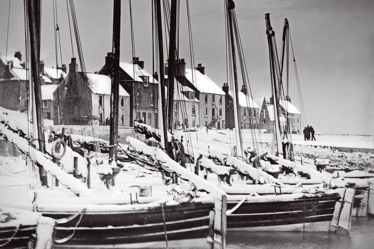 Один з шотландских портів взимку