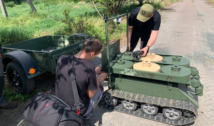 Дрон, мины, минирование