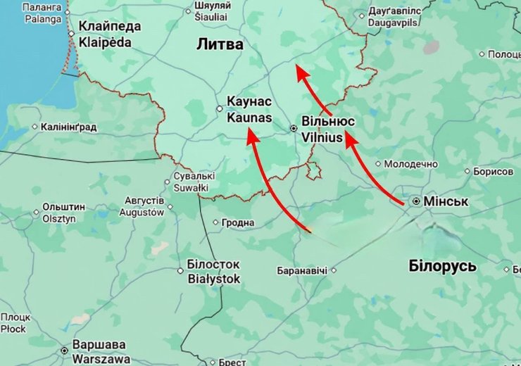 У Литві під час масштабних навчань відпрацьовують евакуацію населення Вільнюса та прикордонних районів через змодельовану загрозу вторгнення з Білорусі