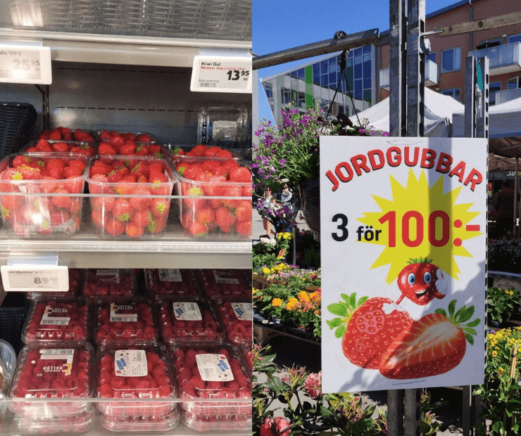 У Швеції 400 г ягоди коштують 89 шведських крон - близько 400 грн
