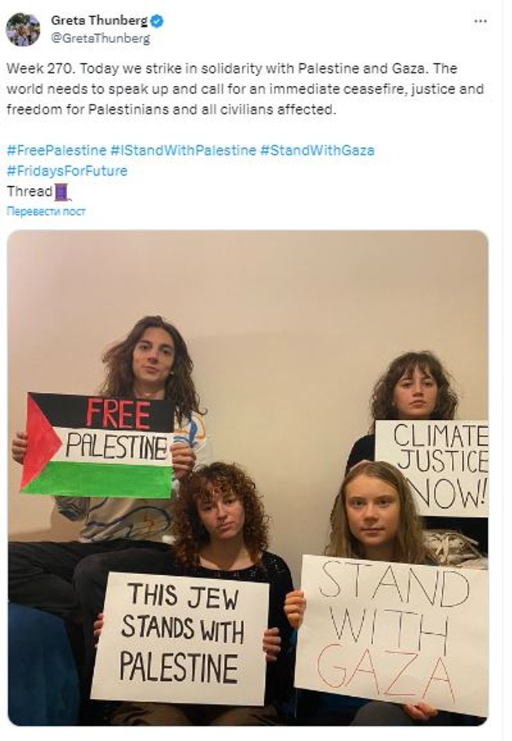 тунберг палестина фото