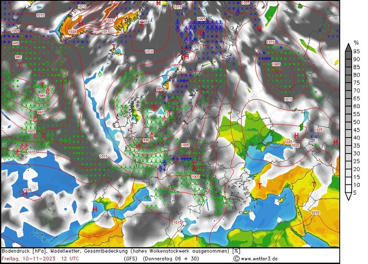 Циклон із південного заходу Європи, погода, прогноз погоди