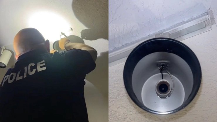 Скрытая камера, скрытая камера в номере, аренда жилья, полиция, камера, скрытая съемка, нашли камеру, следили за жильцами, подруги,