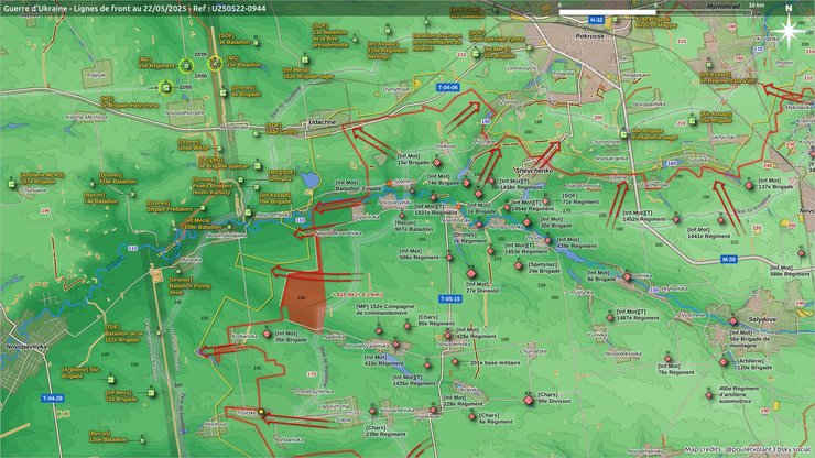 Карта боїв на Донеччині