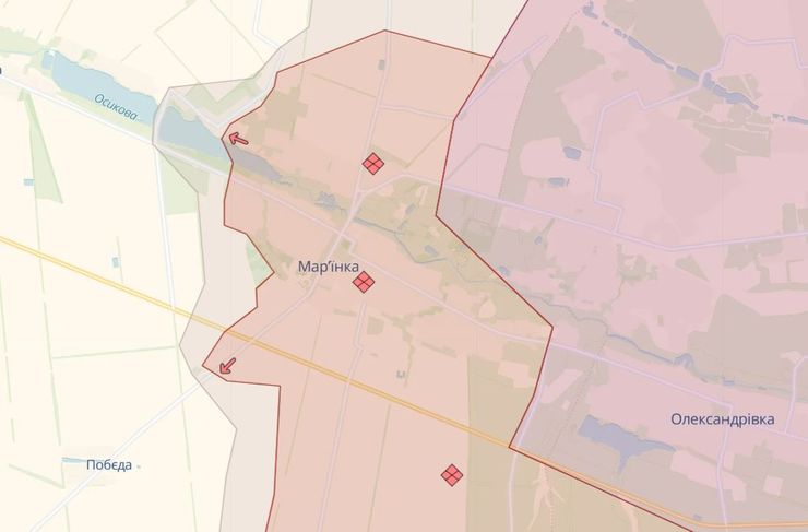 Карта, Марьинка, бои, война, фото