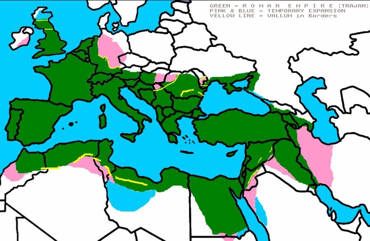 римська імперія карта
