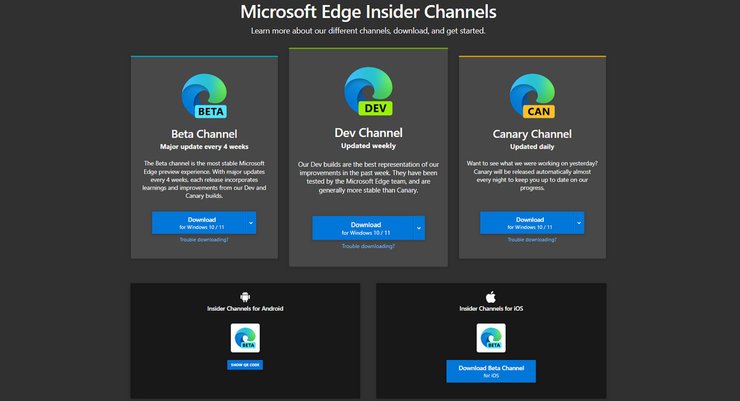 EDGE, Microsoft, версии браузера, для разработчиков, ChatGPT-4