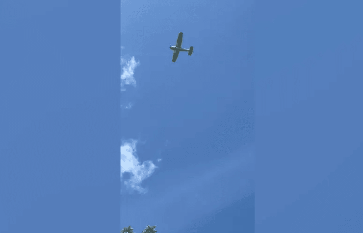 Самолет, одноместный самолет, преследовал женщину, Cessna-180, бросал помидоры из самолета, судебный запрет, летал над селом