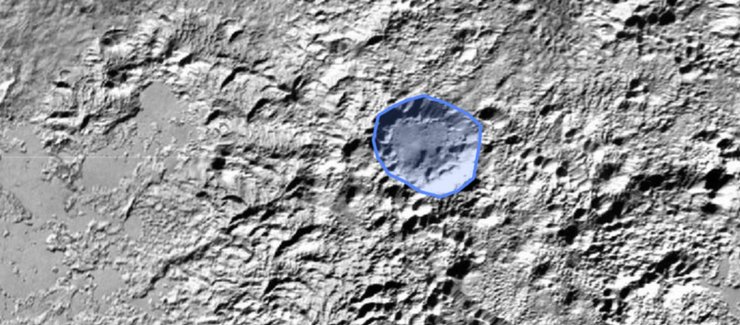 кратер Киладхзе Плутон