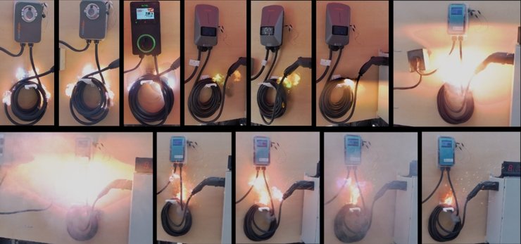 Загоряння зарядних пристроїв електромобілів