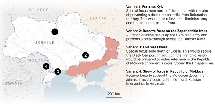 4 сценарії розміщення армії Франції