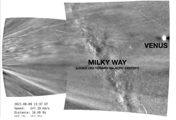 Parker Solar Probe, солнечный зонд Паркер, фотография, Венера, Млечный Путь
