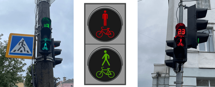 світлофори в Києві, незвичайний світлофор, нестандартний світлофор, нові світлофори