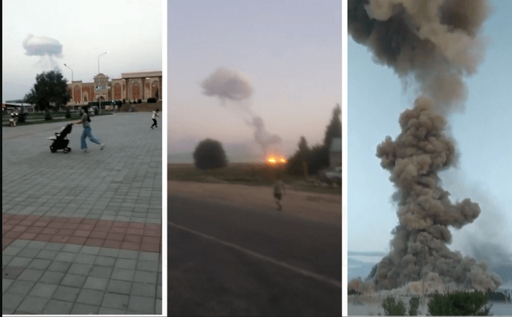 казахстан, взрыв, военные, фото