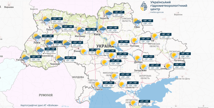 В Украине в июле ожидается жаркая погода