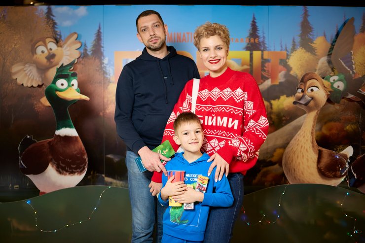 Анна Малиновская с мужем и детьми