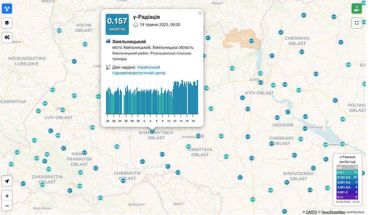 чи є радіація над хмельницьким