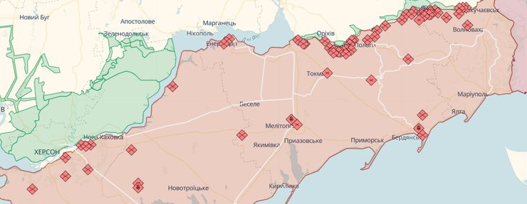 Карта боевых действий