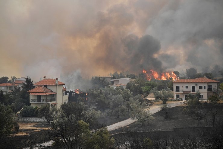 пожары в греции лето 2021