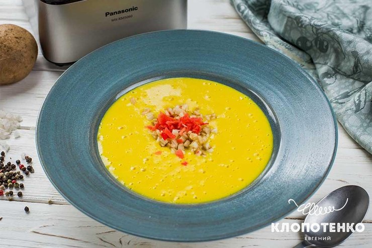 Картопляний крем-суп, страви з картоплі, прості рецепти, картопляний суп, клопотенко