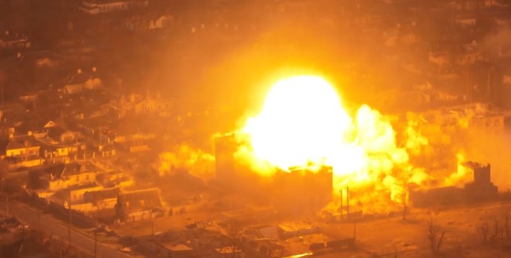 Детонация взрывчатки в Рубежном