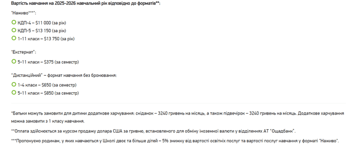 Новопечерская школа цены