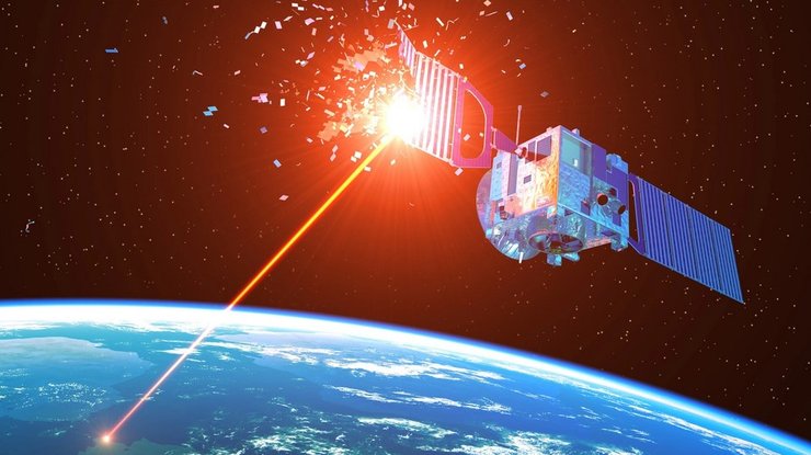 космическое оружие, спутник, лазер