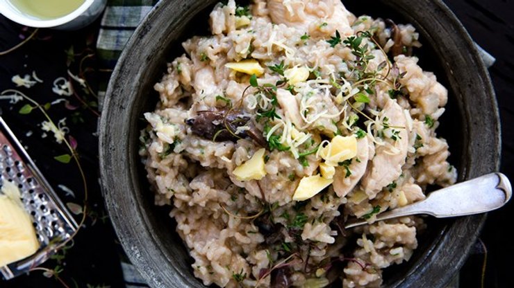 ризотто с белыми грибами