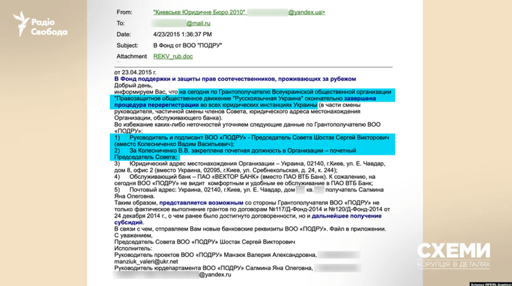 Муж Яны Салминой стал руководителем Русскоязычной Украины