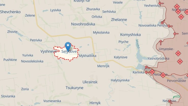 селидовое карта