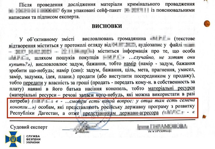 Висновки експертизи у справі детектива НАБУ
