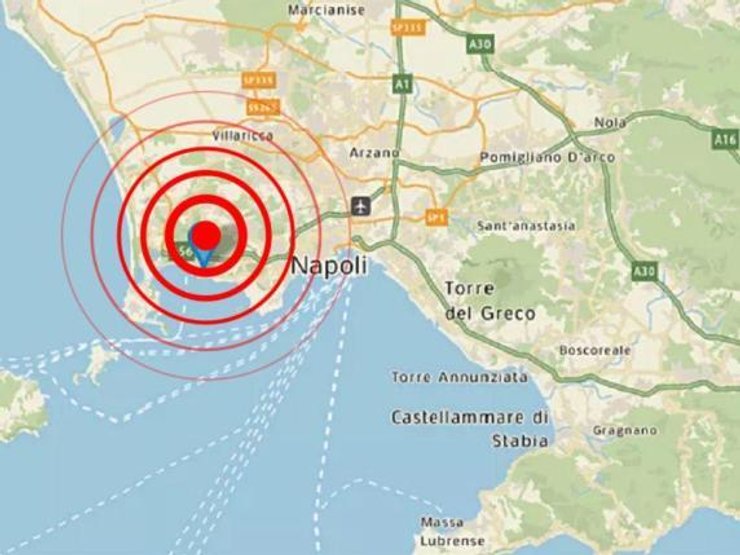 землетрясение, кальдера, Неаполь, Италия