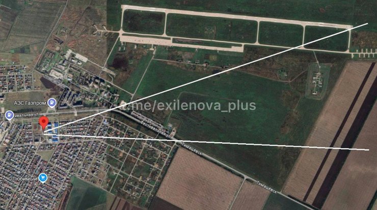 Приморско-Ахтарск, атака дронов, запуск шахедов, район запуска шахедов, карта