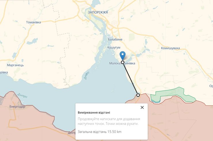 Точка удару "Іскандерів"