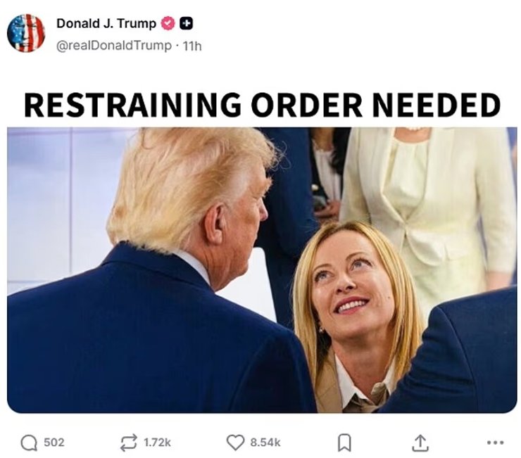 мелони трамп пост