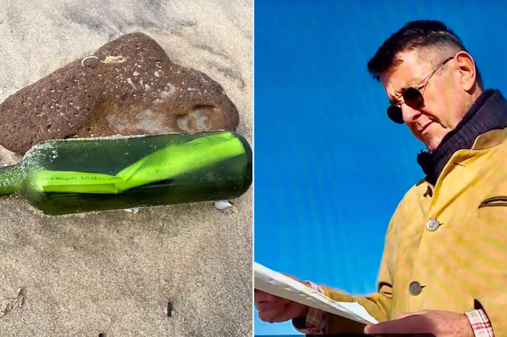 Письмо в бутылке, таинственное послание, находка, потеря отца, семейные истории, фото, США, Франция