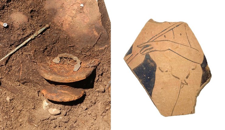 украшения, керамика, хорватия, гробница