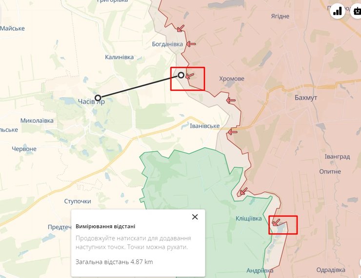 Бахмут, 16 февраля, бои на Донбассе, война, карта