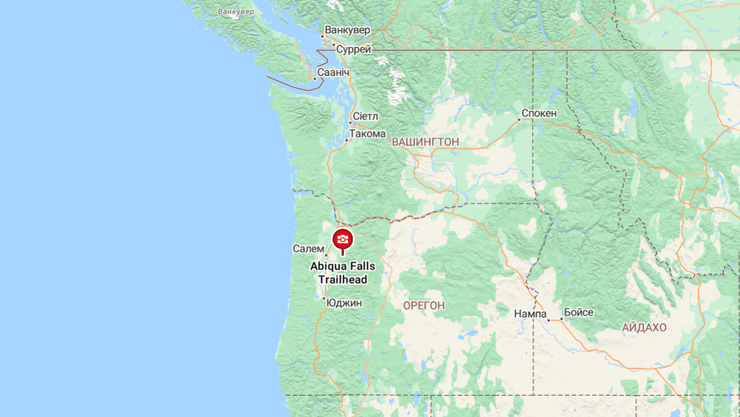 местоположение водопада Абиква