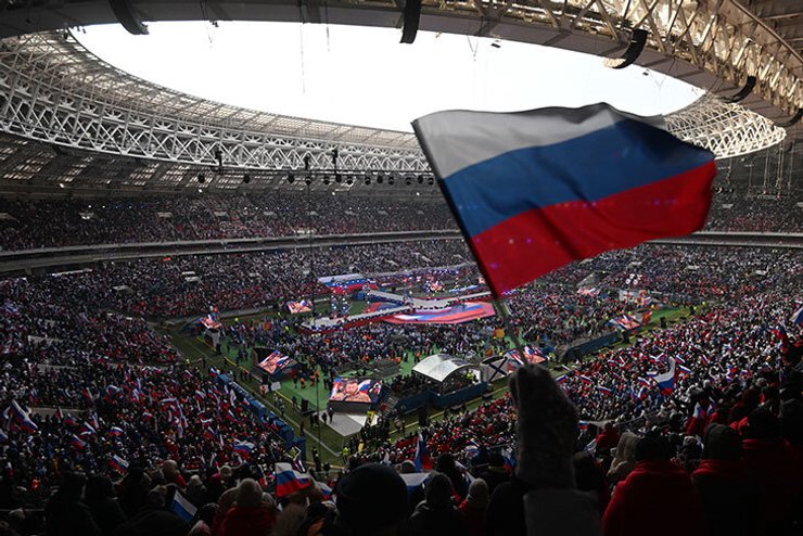 Лужники, стадион лужники, стадион, россия, рф, путин, митинг-концерт