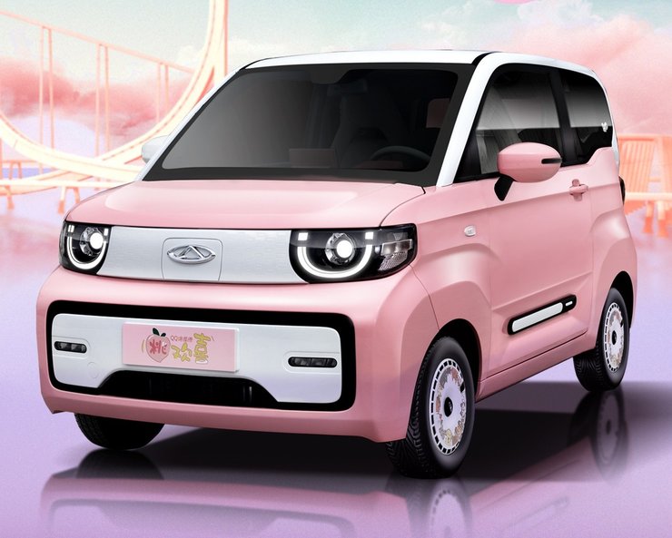 Chery QQ Ice Cream Joyous Peach, Chery QQ Ice Cream, Chery QQ 2022, новый Chery QQ, электромобиль Chery QQ